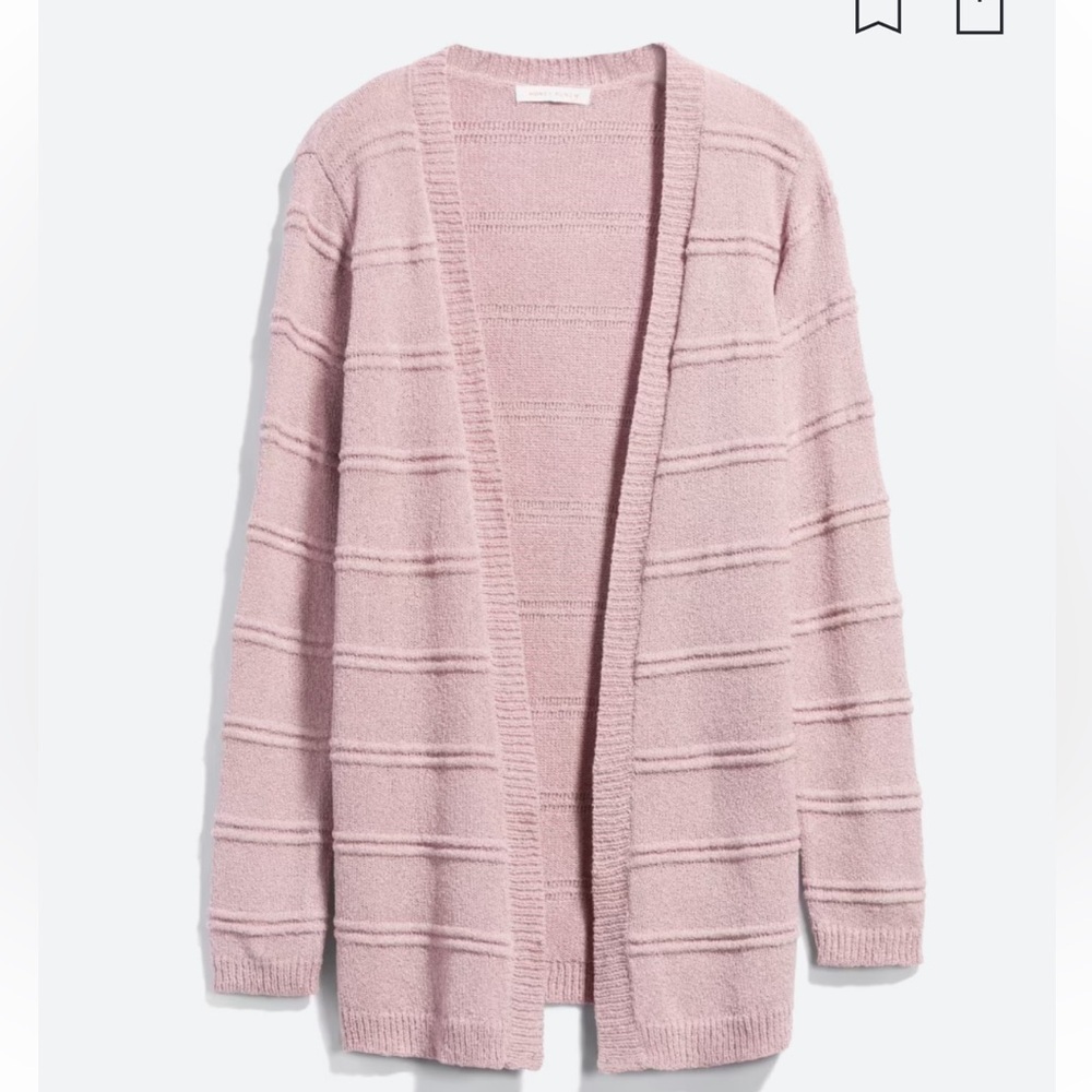Honey Punch - textured open cardigan sweater. Size XL. Light pink